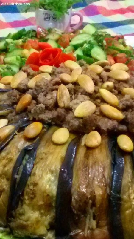 وصفة مقلوبة الباذنجان بالصور والمقادير